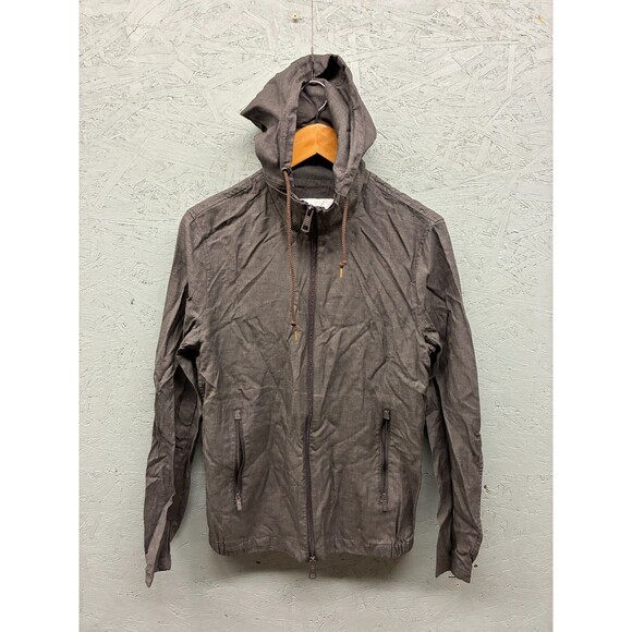 Lanai Collection Men’s Jacket‎ XS Gray Hooded Full Zip Linen Wool Silk Blend - Picture 1 of 10